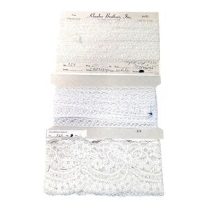 Vintage Klauber Brothers Lace Trim LOT 3 Style White Cotton Nylon Lingerie Panty